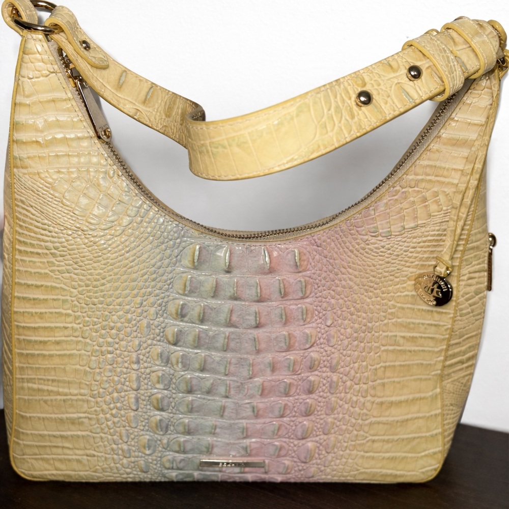 Brahmin Multicolor Croc-Embossed Shoulder Bag